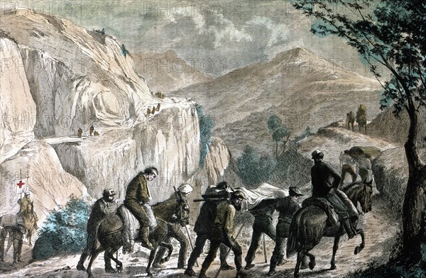 Third Carlist War (1872 - 1876), the Red Cross leads to Pamplona, through the mountains of Navarr?