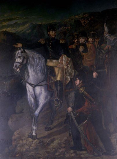 General José de San Martín after crossing the Andes.