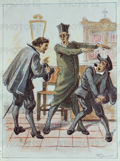 Illustration of the 19th century in 'El Alguacil alguacilado' (The bailiffed bailiff), by Francis?