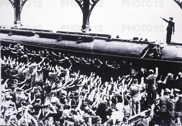 Second World War, the Blue Division marches to Germany to fight on the Russian front, July 13, 1941.