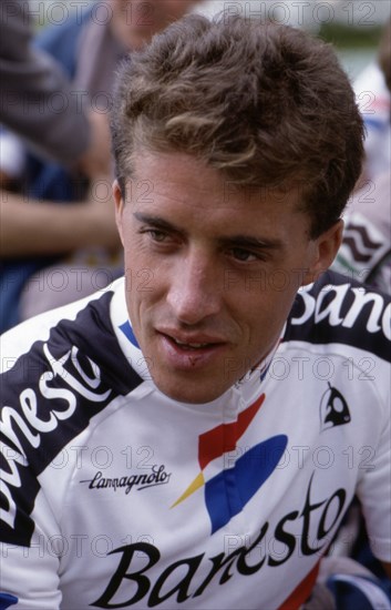 Pedro Delgado 'Perico' (1960 -), Spanish cyclist, photography, 1990.