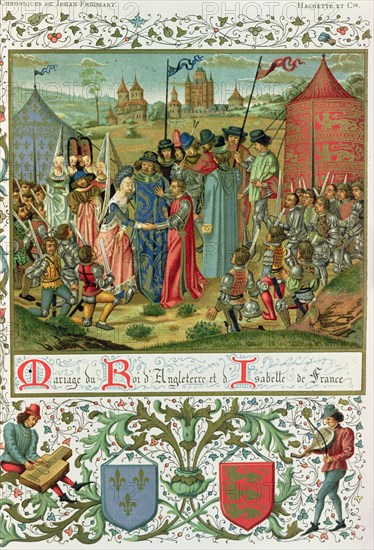 Charles VI delivers his daughter Isabel of France to Richard II, King of England, before the asse?