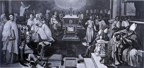 First Council of Constantinople, held in 381 under Pope St. Damasus and the reign of Theodosius '?