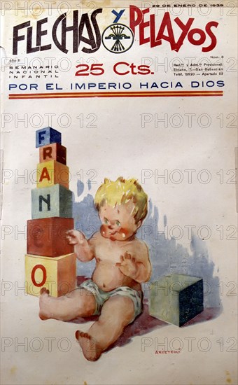 Children's magazine 'Flechas y Pelayos', published in 1939 in San Sebastian.