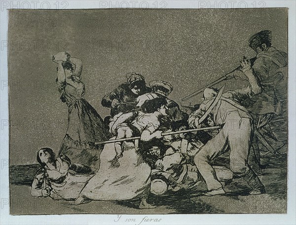 The Disasters of War, a series of etchings by Francisco de Goya (1746-1828), plate 5: 'I son fier?
