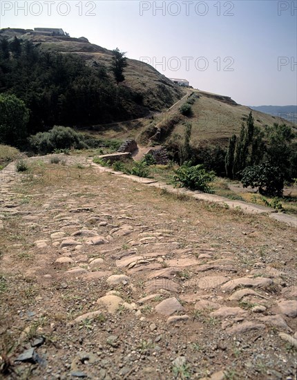 Remains of the Roman road used by the pilgrims at the exit of the village.