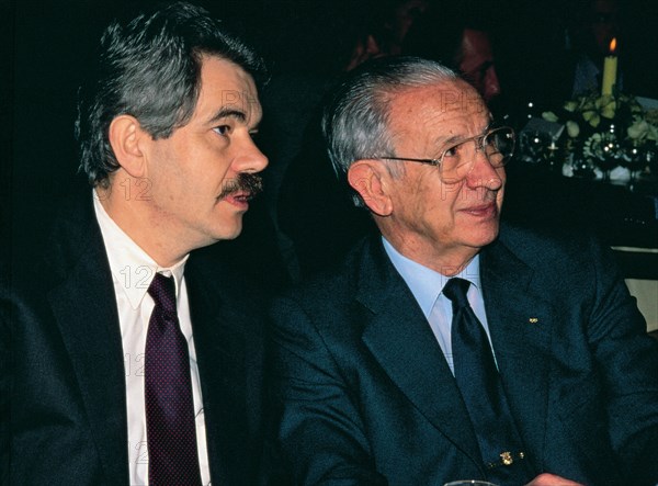Pasqual Maragall and Juan Antonio Samaranch, major of Barcelona and president of the IOC respecti?