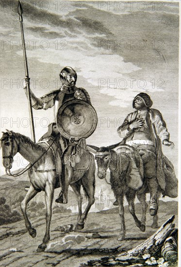 Illustration in the work 'Don Quixote of La Mancha', revised edition by the Royal Spanish Academy?