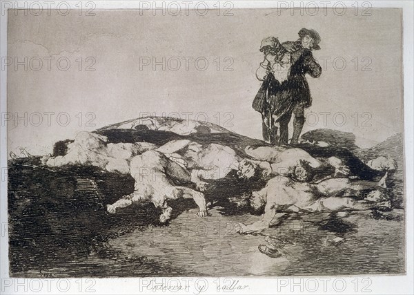The Disasters of War, a series of etchings by Francisco de Goya (1746-1828), plate 18: 'Enterrar ?