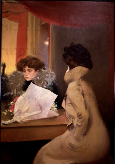 'The room before the box', 1901-1902, oil by Ramon Casas.