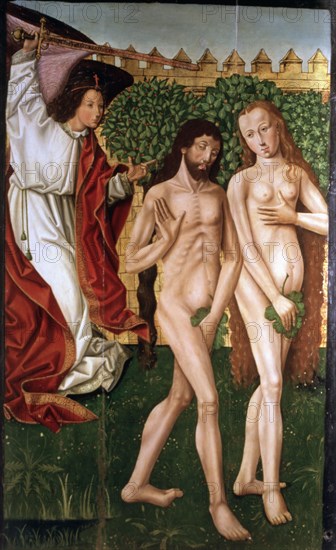 Table XV century with the' 'Expulsion from Paradise, Adam and Eve'.