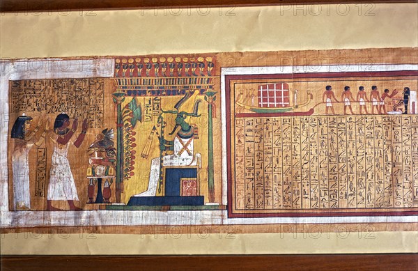 Beginning of the papyrus from the tomb of Ncha and Merite.
