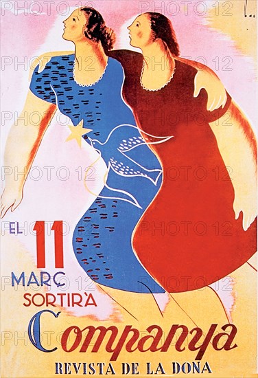 Cover of the magazine 'Companya, revista de la dona' (Colleague, woman magazine).