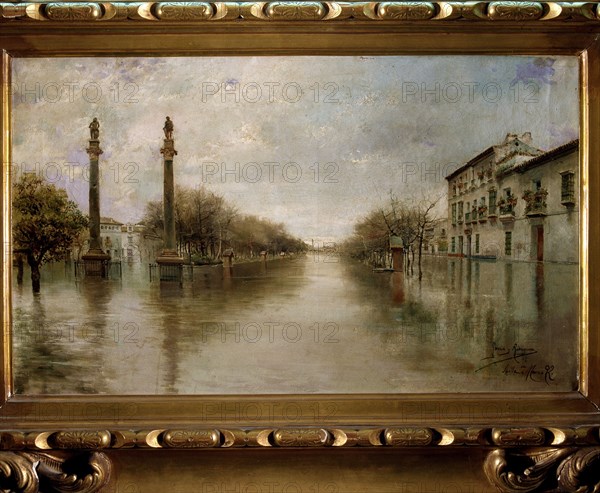 Flooding of the Hercules boulevard in Seville'.