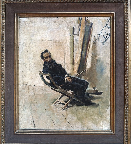 Portrait of Emilio Sala, by Muñoz Degrain, oil, 1896.