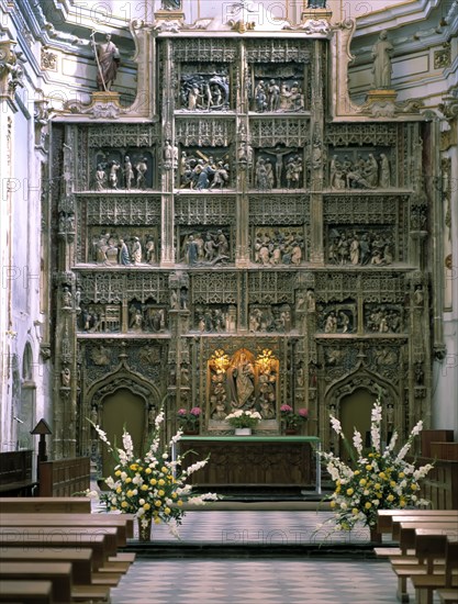 Monastery of El Paular, founded by John I, 1390, altarpiece of the church.