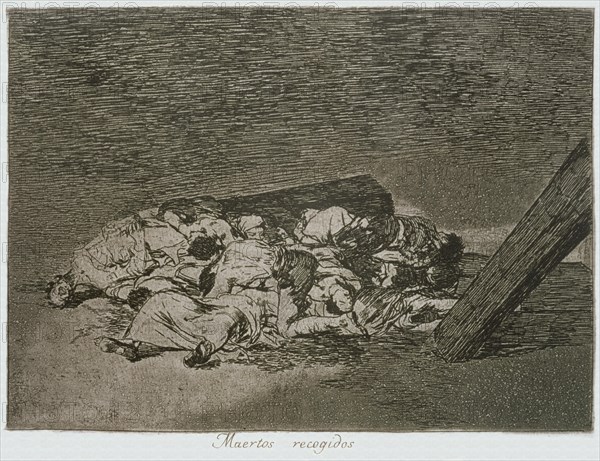 The Disasters of War, a series of etchings by Francisco de Goya (1746-1828), plate 63: 'Muertos r?