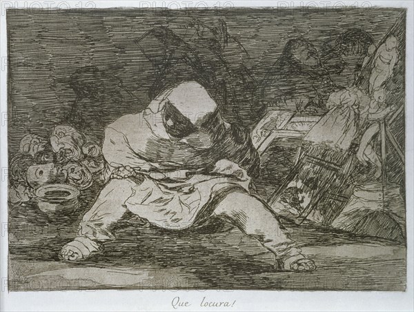 The Disasters of War, a series of etchings by Francisco de Goya (1746-1828), plate 68: 'Que locur?