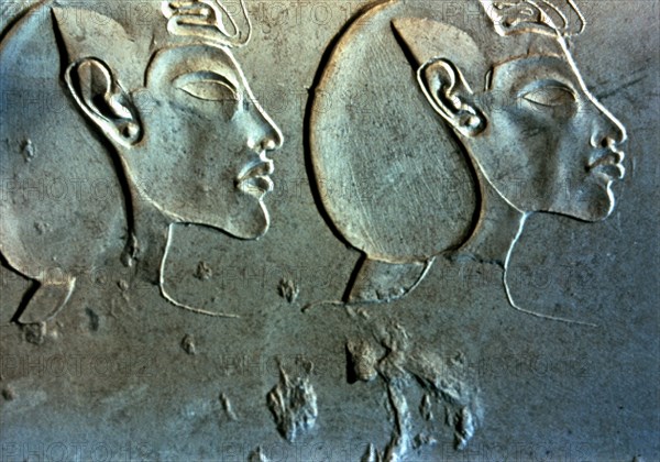 Relief of pharaoh Amenhotep IV or Aknaton.