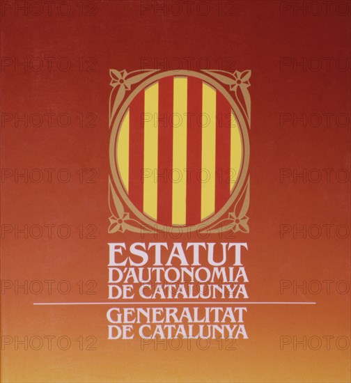 Cover of  the Statute of Catalonia, 1977.