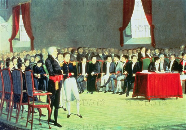 Signature of the act of the declaration of independence of Venezuela on July 5, 1811.