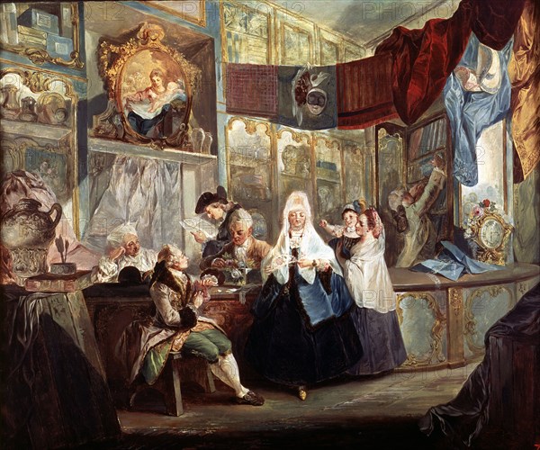 The Store', oil by Luis Paret y Alcazar, 1772.