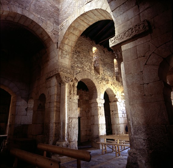 Interior view of the Church of San Pedro de la Nave Campillo (Zamora).