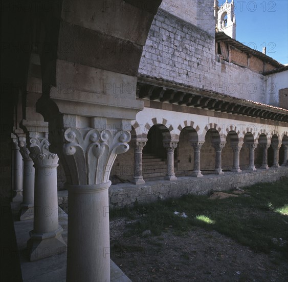 View of the cloister of the monastery of San Pedro de Cardeña.