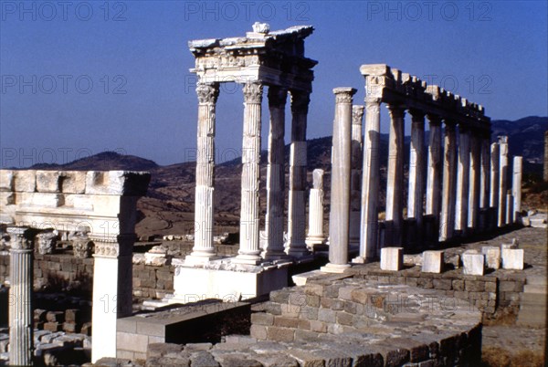 Temple of Athena on the Acropolis of Pergam, the Doric order was little used reserving it for por?