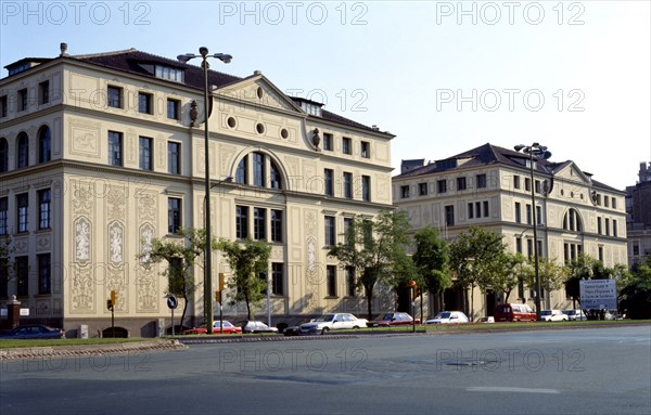 Façade of Ramon Llull school group, designed by the architect Josep Goday Casals.