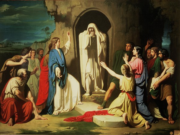 'The Lazarus resurrection', oil by Casado del Alisal.