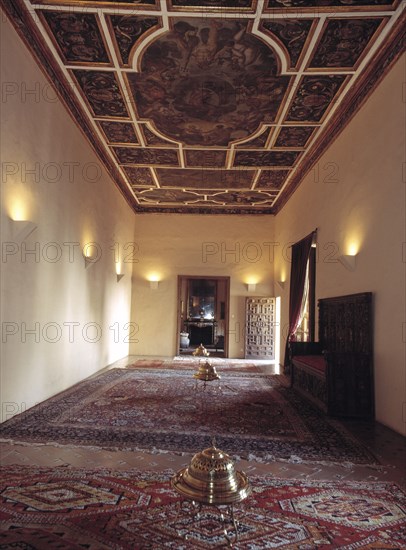 Pilate House in Seville, room on the second floor with a ceiling decorated with Paintings, 1608.