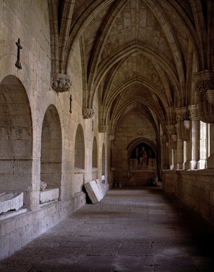 Cloister and north gallery of the Cathedral of Ciudad Rodrigo (Salamanca).
