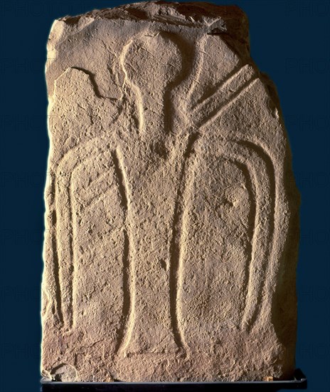 'Preixana Stele', possible representation of a funerary stele of a warrior.