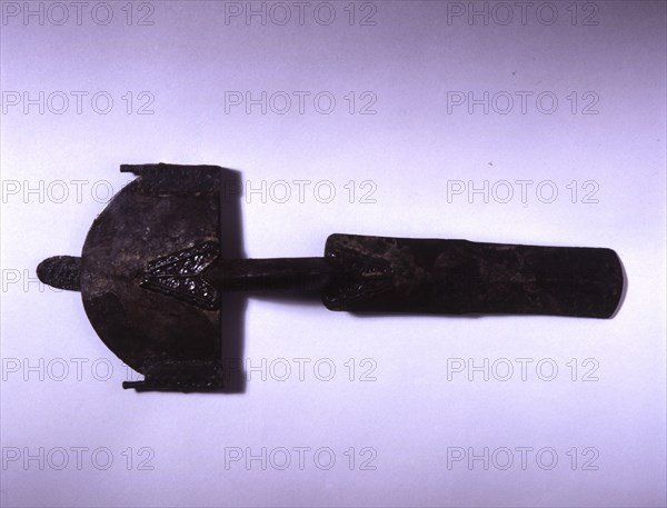 Decorated bronze fibula, Visigothic, origin unknown.