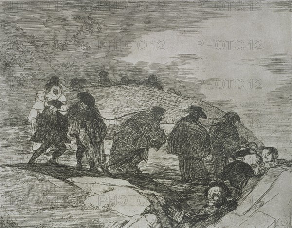 The Disasters of War, a series of etchings by Francisco de Goya (1746-1828), plate 70: 'No saben ?