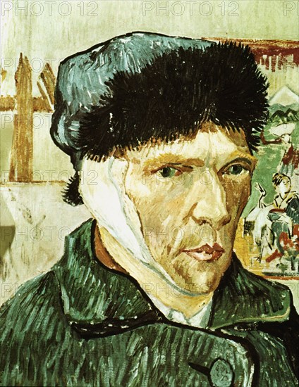 Self-portrait with severed ear by Vincent Van Gogh.