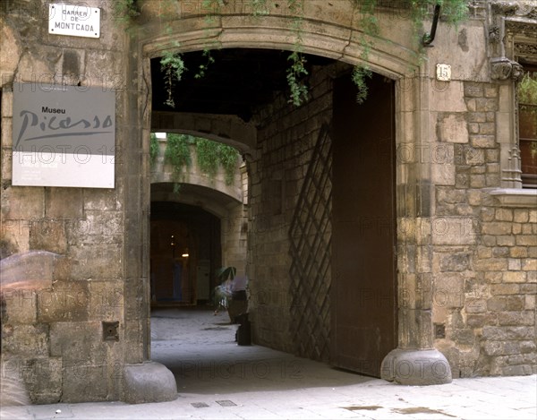 Entrance of the Picasso Museum in Barcelona.