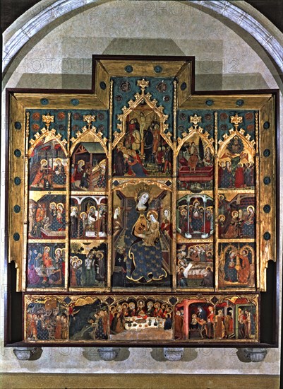 Altarpiece of the Virgin, c. 1360. Tempera painting from the Sigena monastery (Huesca).