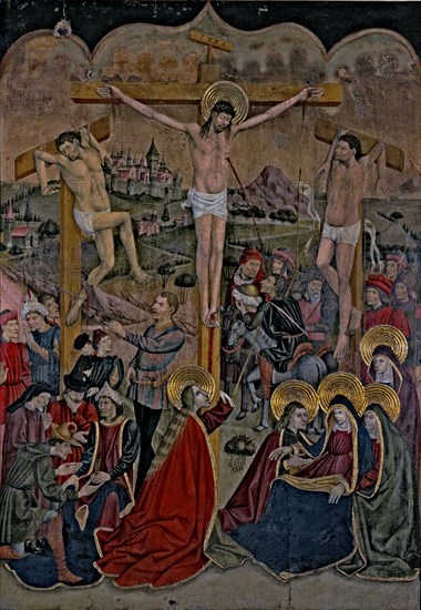 'The Crucifixion', Tempera Painting from the Hospital of Our Lady of Hope, by Bernardo de Aras.