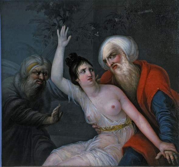 'Susanna and the Elders', painting by Joseph Bernard Flaugier.