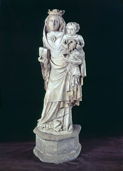 Our Lady of the Angels, made of alabaster during the last quarter of the fourteenth century.