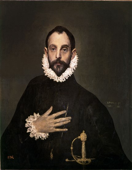 'The Knight of the hand on the chest', by El Greco.