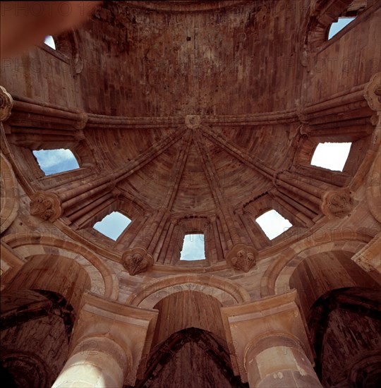 Detail of the rib vault of the church of the old monastery of the Cistercian Abbey of Santa Maria?