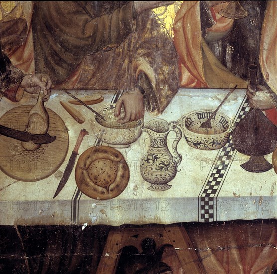 'Last Supper', detail of the painting by Jaume Ferrer I.