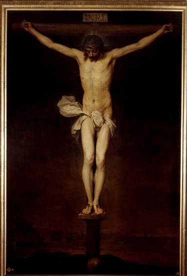 Crucified Christ', oil on canvas by Alonso Cano.
