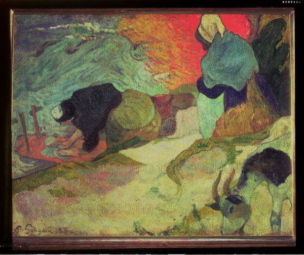 'The laundresses of Arles' oil by Paul Gauguin.