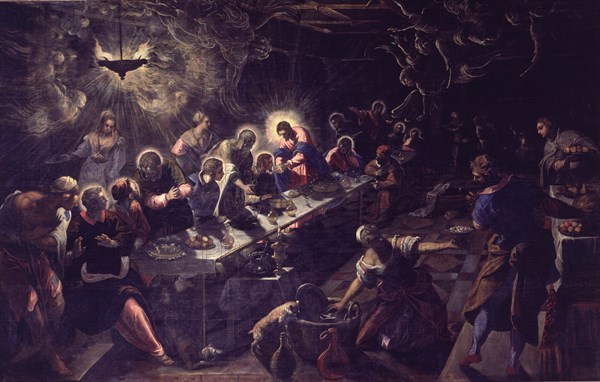 The Last Supper', 1592 - 1594, by Tintoretto.