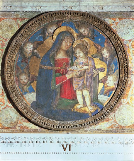 Madonna with Child and Angels', 1492 - 1495, fresco by Pinturicchio.