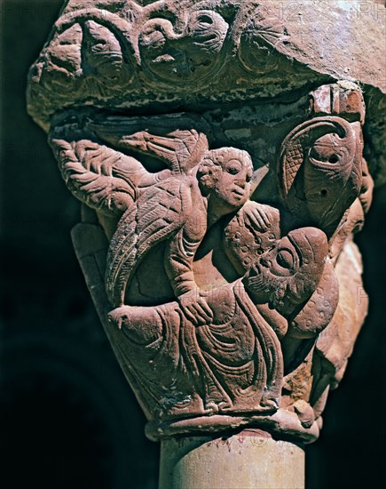 Notice from the angel to San Jose while sleeping, decoration of a capital in the cloister of the ?